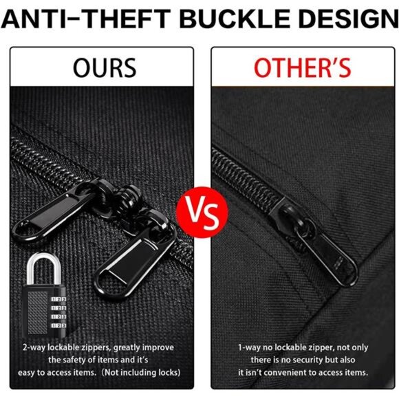 52 Inch Large Duffle Bag Travel Camping Sport Gear Storage Bag Lockable Zippers - Picture 7 of 8